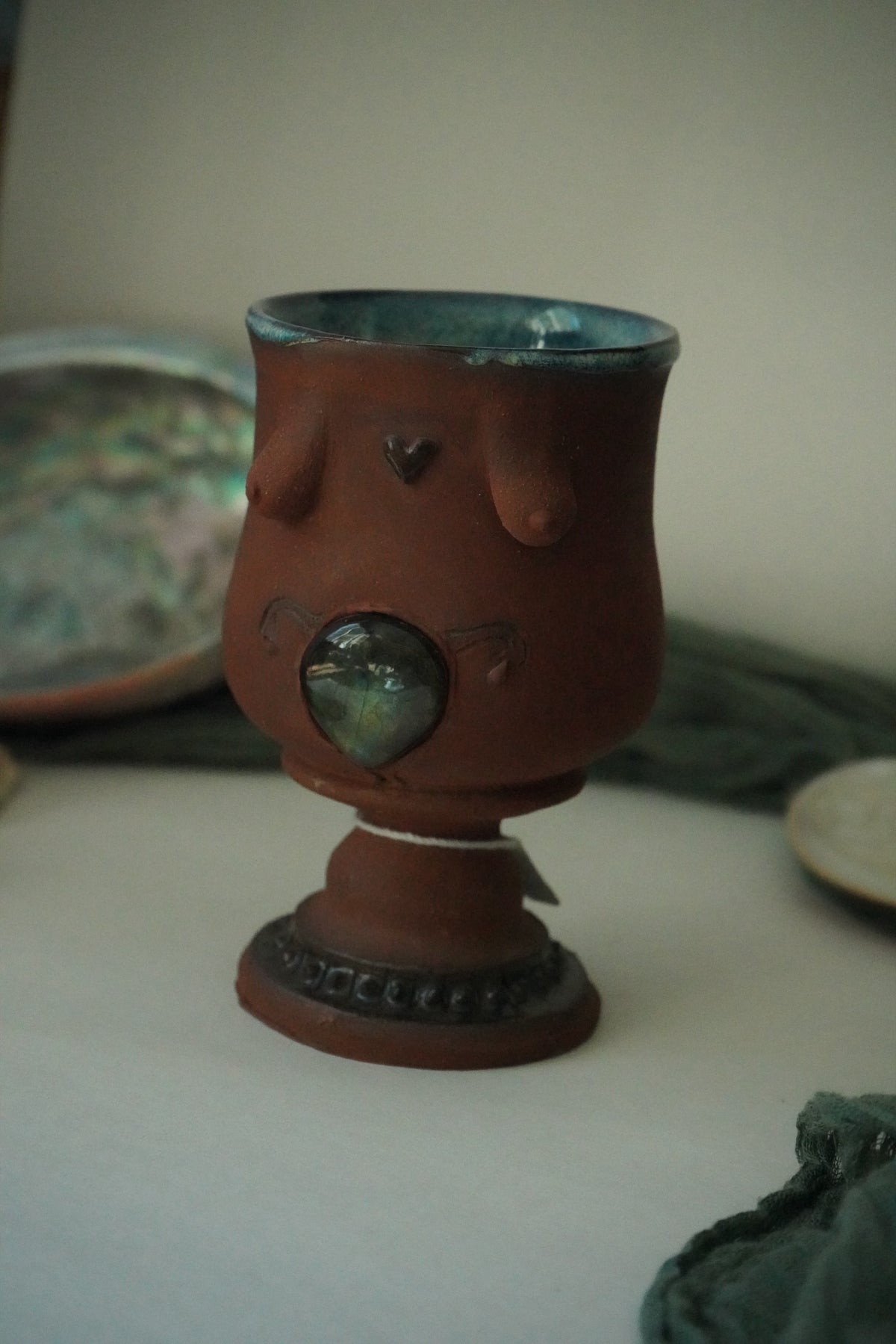 Wombn Chalice Labradorite inlay
