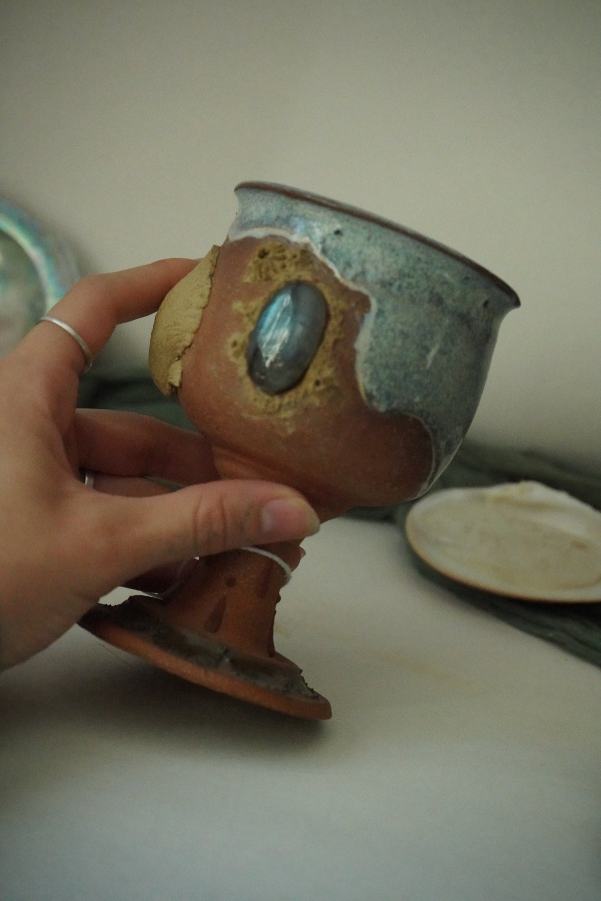 Edge of the ocean Labradorite Chalice