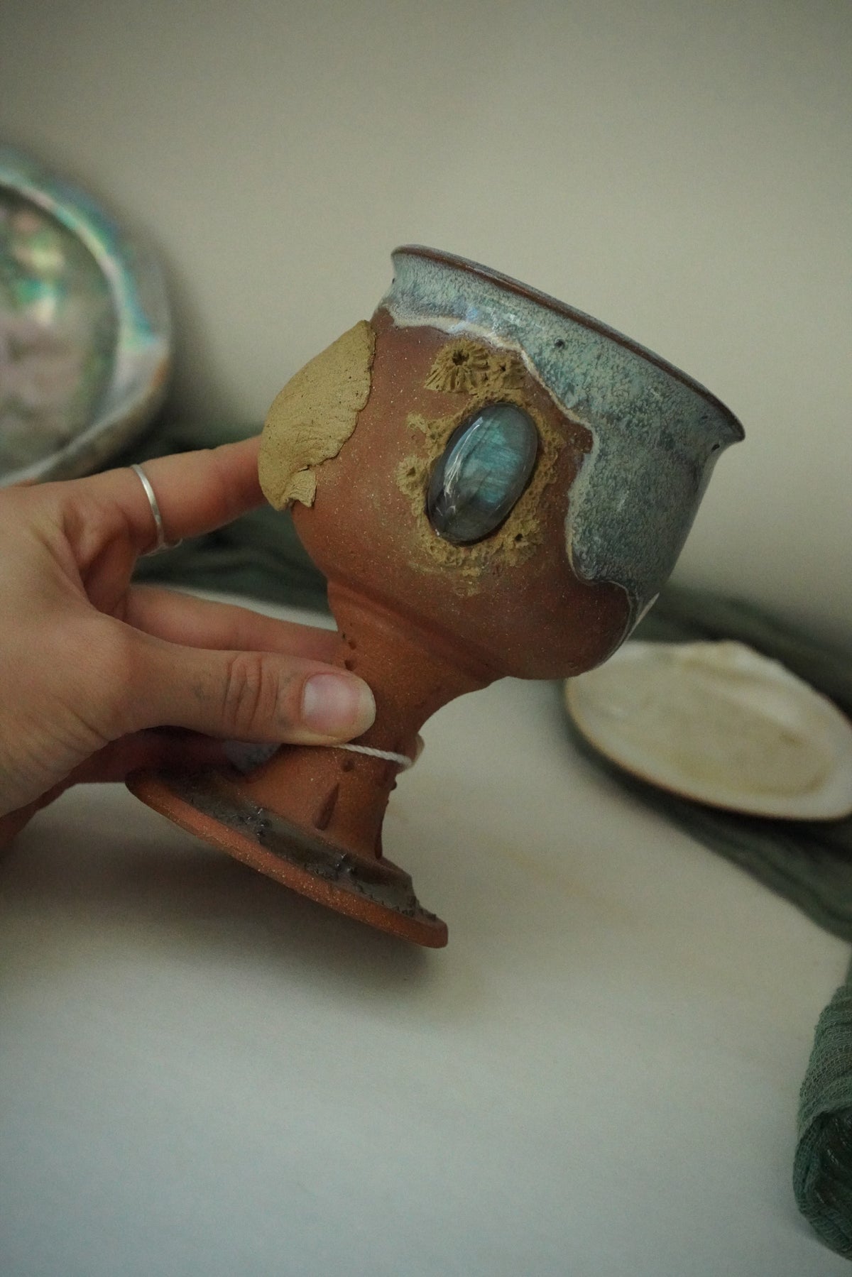 Edge of the ocean Labradorite Chalice
