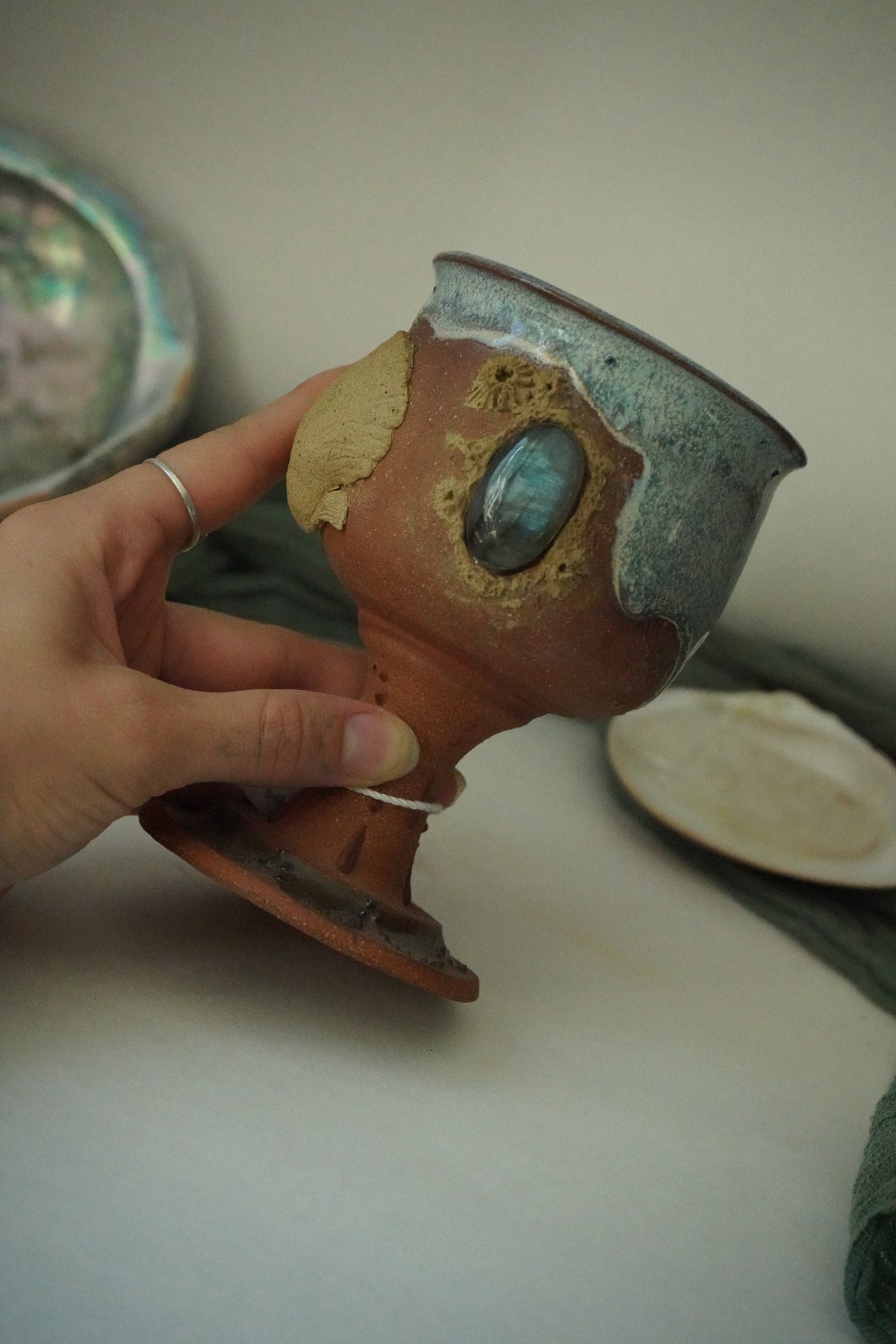 Edge of the ocean Labradorite Chalice