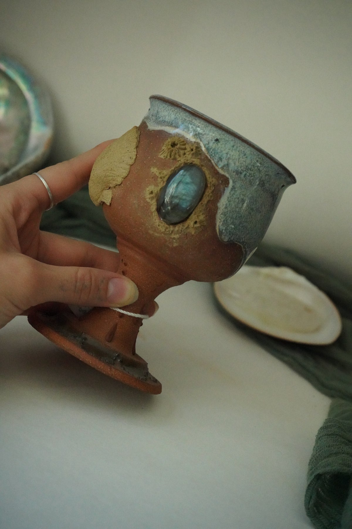Edge of the ocean Labradorite Chalice