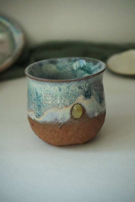 Forged Peridot Tea Cup