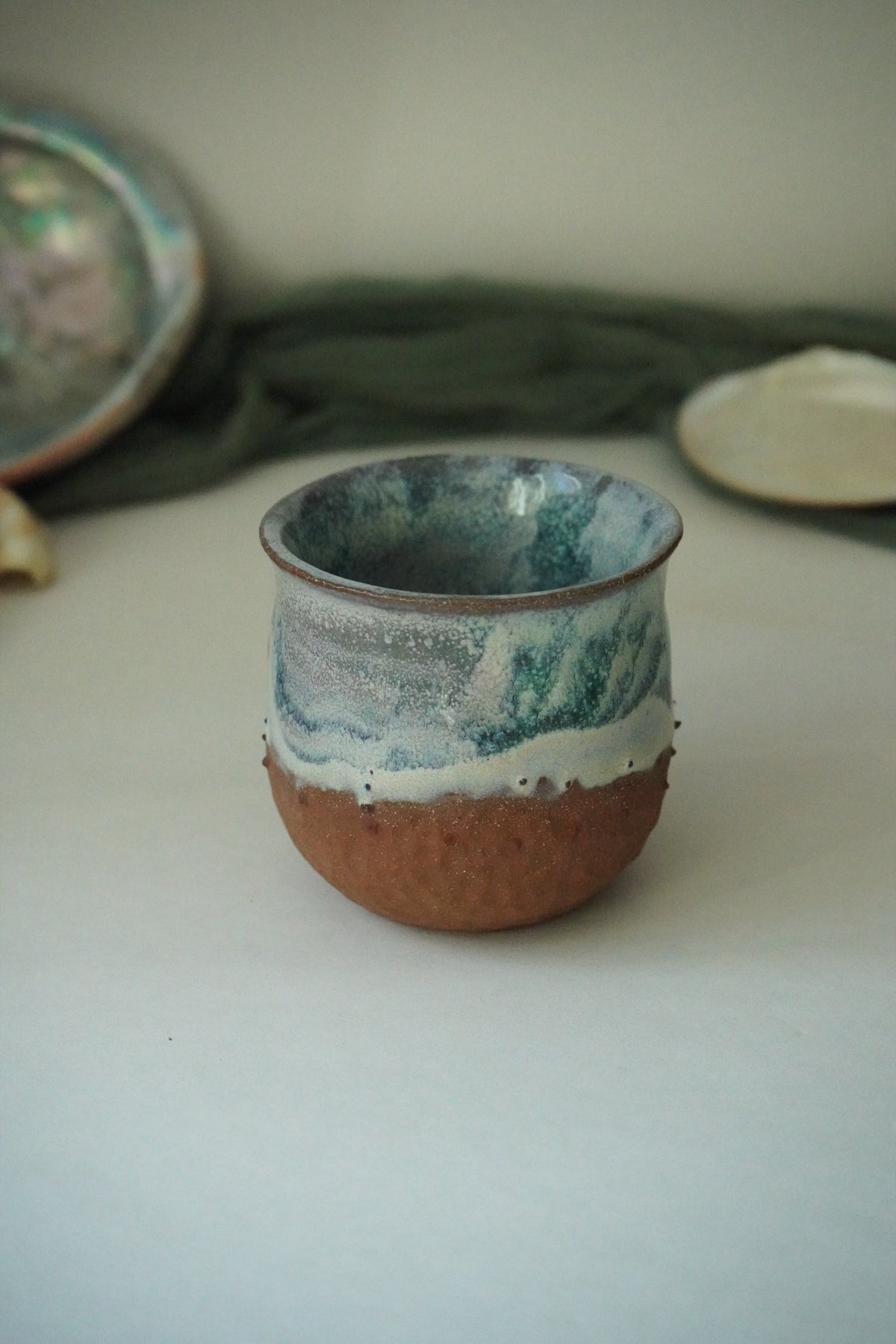 Forged Peridot Tea Cup