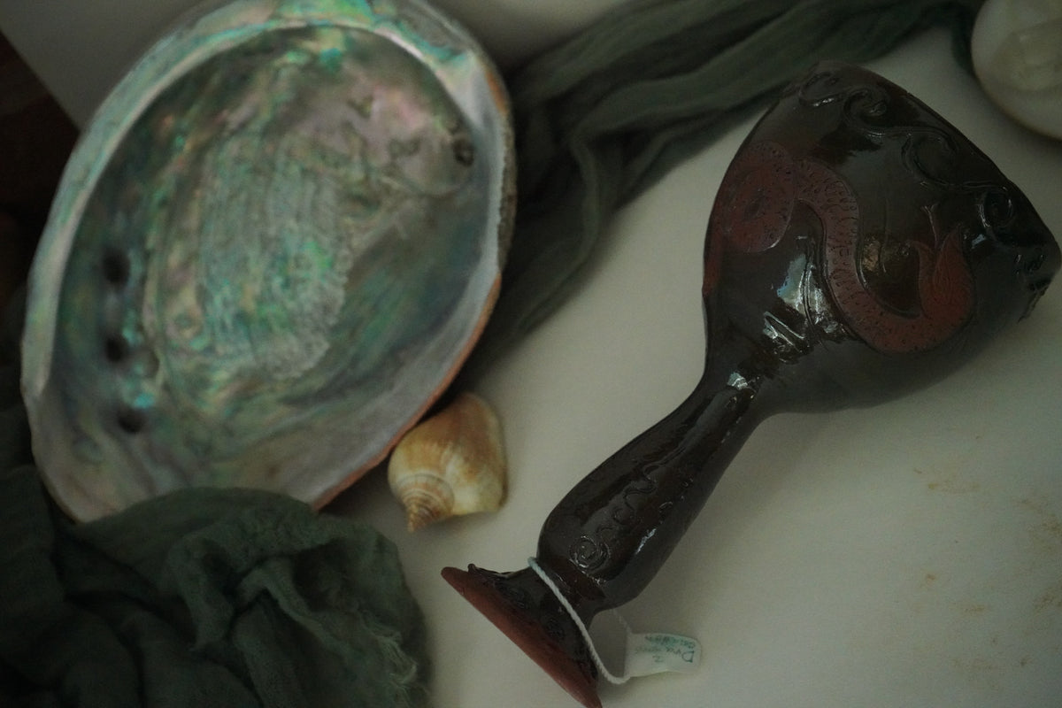 Dragons Celadon Chalice