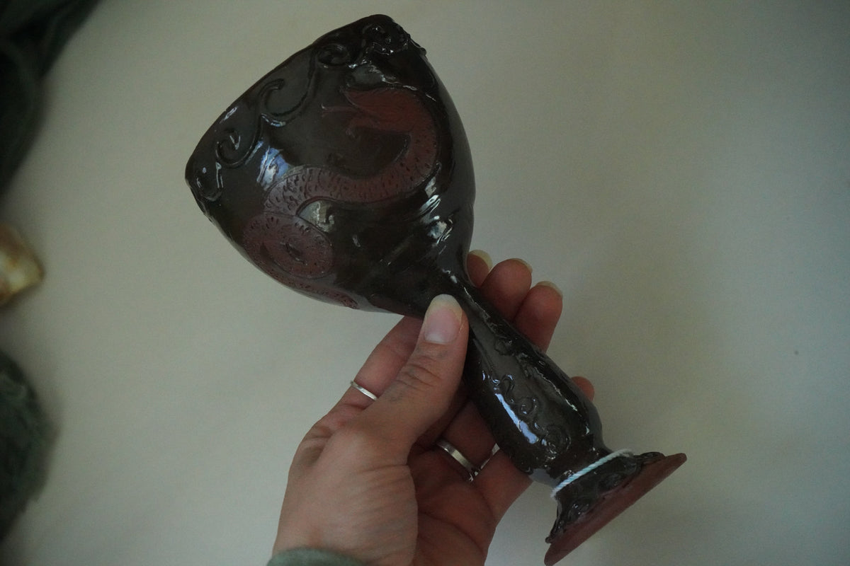 Dragons Celadon Chalice