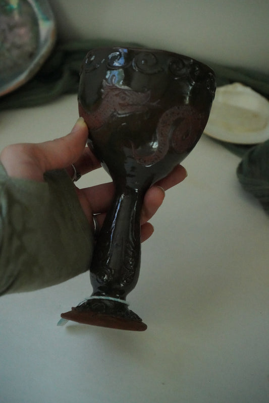 Dragons Celadon Chalice
